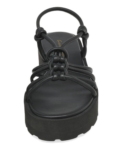 Gianvito Rossi Hebe Nappa Leather Platform Sandals Black