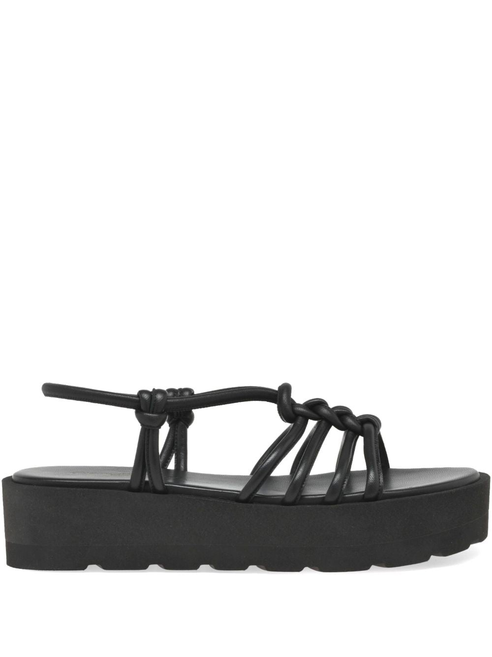 Gianvito Rossi Hebe Nappa Leather Platform Sandals Black