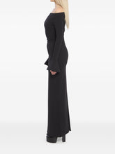 Solace London Anica Black Flared Cuff Maxi Dress Black