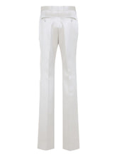 Tom Ford High-Rise White Tailored Cotton-Silk Trousers White