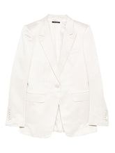 Tom Ford Single-Breasted Wool-Blend Blazer White White