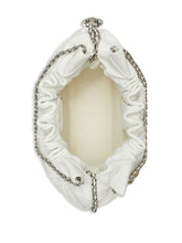 Tory Burch Fleming Mini Leather Hobo Bag White