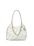 Tory Burch Fleming Mini Leather Hobo Bag White
