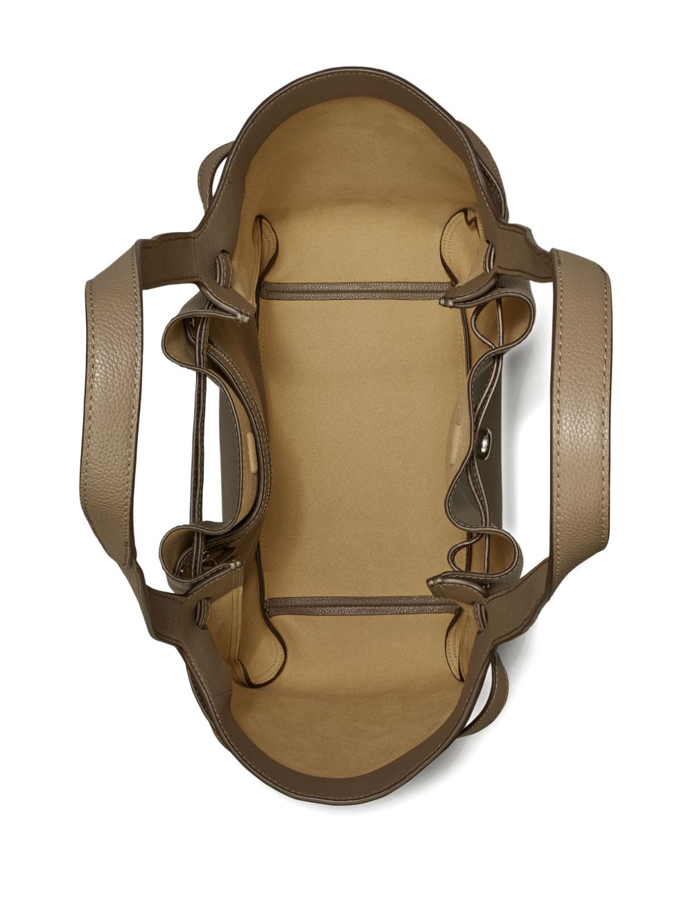 Tory Burch Romy Leather Tote Bag Dove Grey