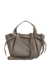 Tory Burch Romy Small Leather Shopper Tote Bag Dove Grey dove grey