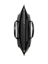 Tory Burch Perry Medium Embossed Logo Leather Tote Black