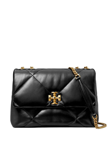 Tory Burch Kira Diamond Quilted Nappa Leather Shoulder Bag Black
