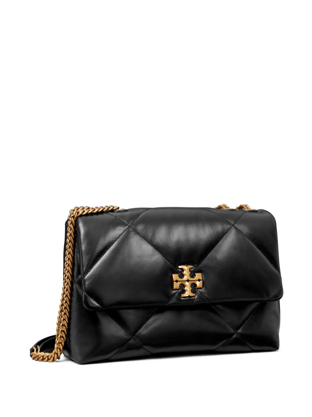 Tory Burch Kira Diamond Quilted Nappa Leather Shoulder Bag Black