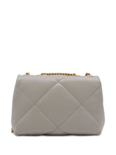 Tory Burch Kira Diamond Quilted Small Leather Shoulder Bag Dove Grey