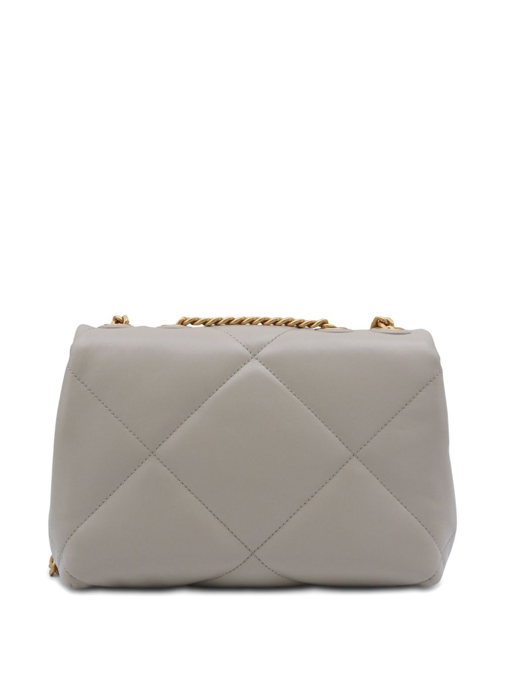 Tory Burch Kira Diamond Quilted Small Leather Shoulder Bag Dove Grey
