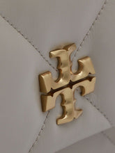 Tory Burch Kira Diamond Quilted Small Leather Shoulder Bag Dove Grey