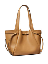 Tory Burch Romy Leather Tote Bag Light Brown