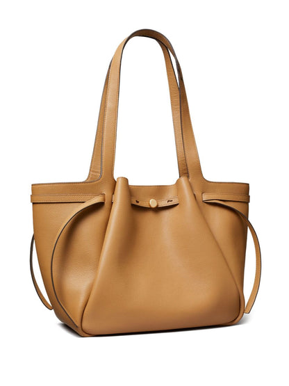 Tory Burch Romy Leather Tote Bag Light Brown