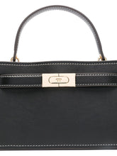 Tory Burch Lee Radziwill Mini Calf Leather Handbag Black
