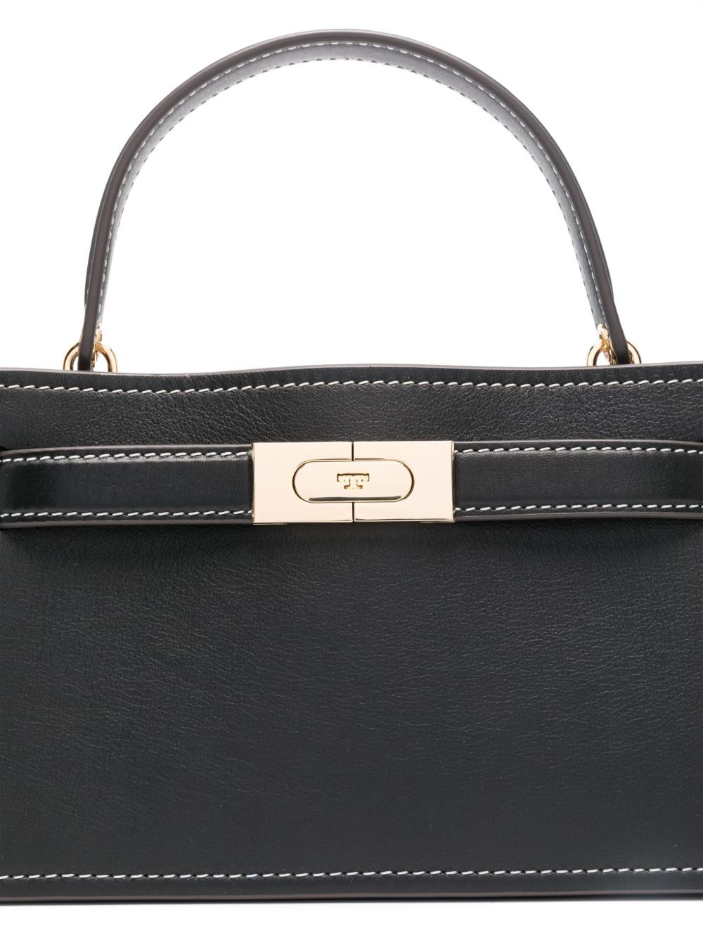 Tory Burch Lee Radziwill Mini Calf Leather Handbag Black