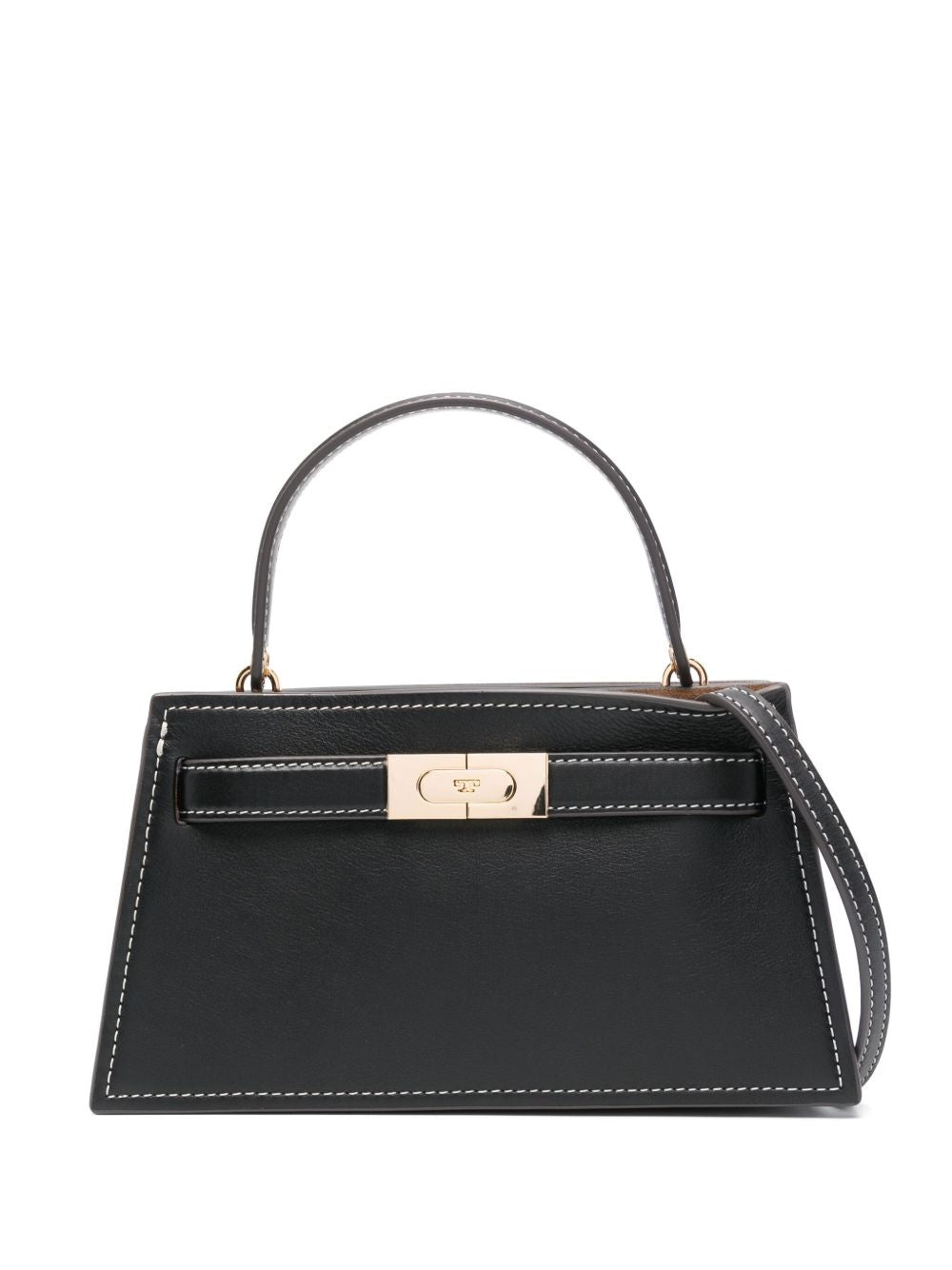 Tory Burch Lee Radziwill Mini Calf Leather Handbag Black