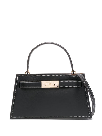 Tory Burch Lee Radziwill Mini Calf Leather Handbag Black