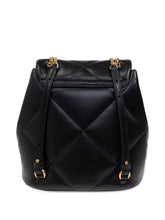 Tory Burch Kira Diamond Small Foldover Leather Backpack Black black