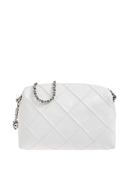 Tory Burch Quilted Chain-Detail Shoulder Bag White