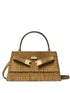 Tory Burch Lee Radziwill Mini Suede Bag with Fringe Light Brown