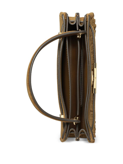 Tory Burch Lee Radziwill Mini Suede Bag with Fringe Light Brown