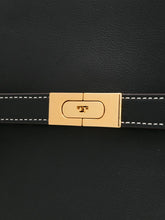 Tory Burch Lee Radziwill Small Calf Leather Tote Bag Black