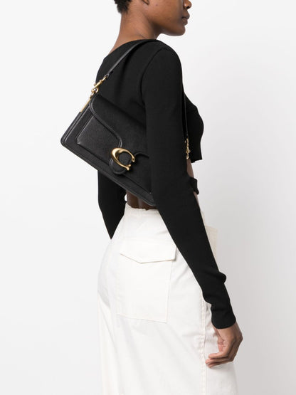 Coach Tabby 26 Leather Shoulder Bag Black