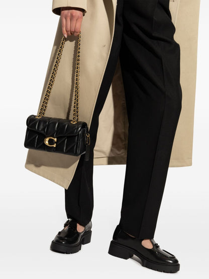 Coach Tabby 20 Quilted Leather Shoulder Bag Black Black