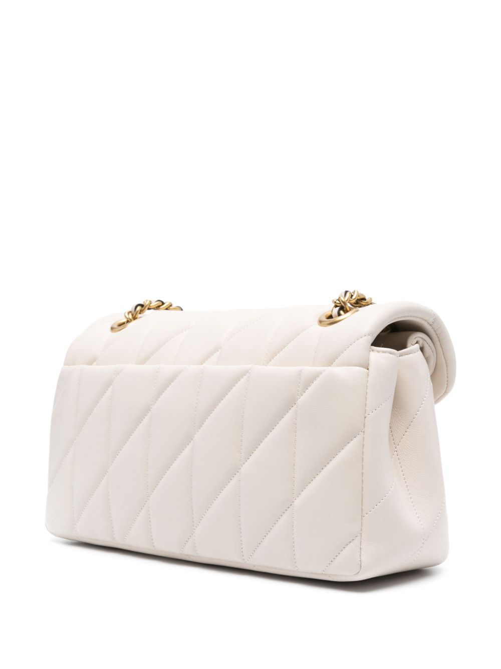 Coach Tabby 26 Quilted Calf Leather Shoulder Bag White