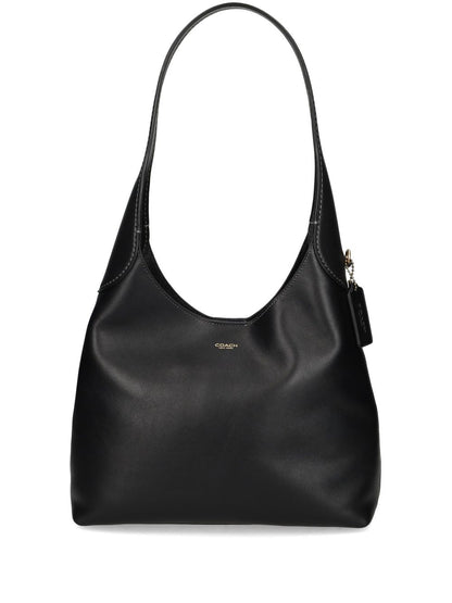 Coach Brooklyn 28 Leather Shoulder Bag Black