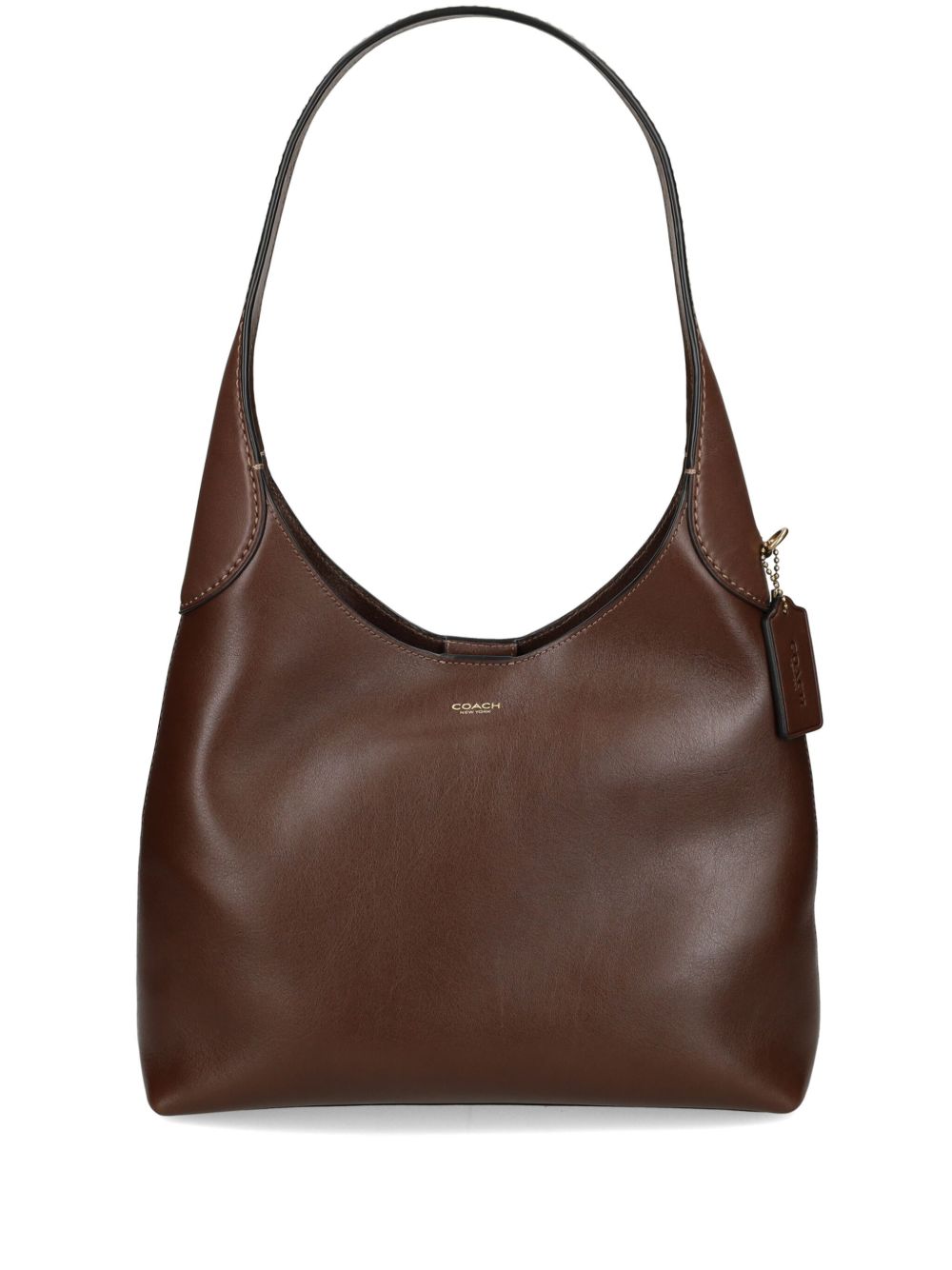 Coach Brooklyn 28 Chocolate Brown Leather Shoulder Bag Brown