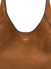 Coach Brooklyn 28 Suede Shoulder Bag Leather Brown