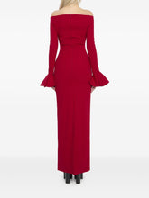 Solace London Anica Maxi Dress with Flared Cuffs in Red