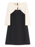 Valentino Bow Wool and Silk Mini Dress Black black