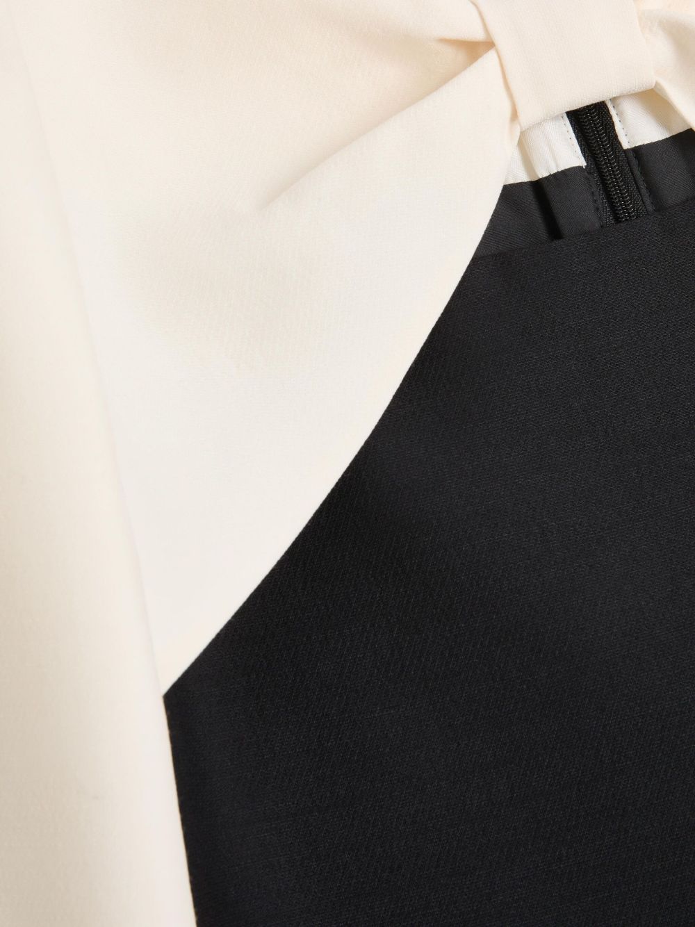 Valentino Bow Wool and Silk Mini Dress Black black