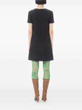 Valentino Bow-Detail Wool and Silk-Blend Midi Dress Black