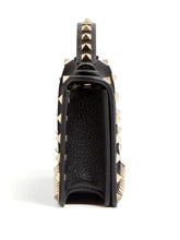 Valentino Garavani Rockstud Leather Wallet on Chain Black Black