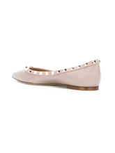 Valentino Garavani Rockstud Leather Ballet Flats Powder Pink Powder