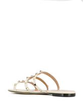 Valentino Garavani Rockstud Cage Leather Sandals Ivory