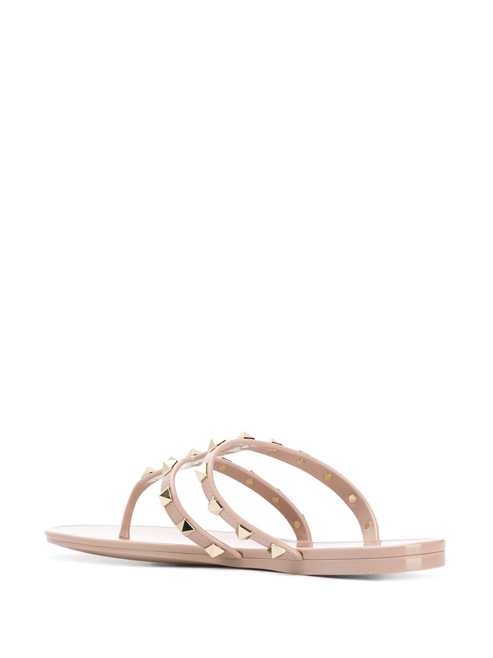 Valentino Garavani Rockstud Powder Thong Sandals Powder