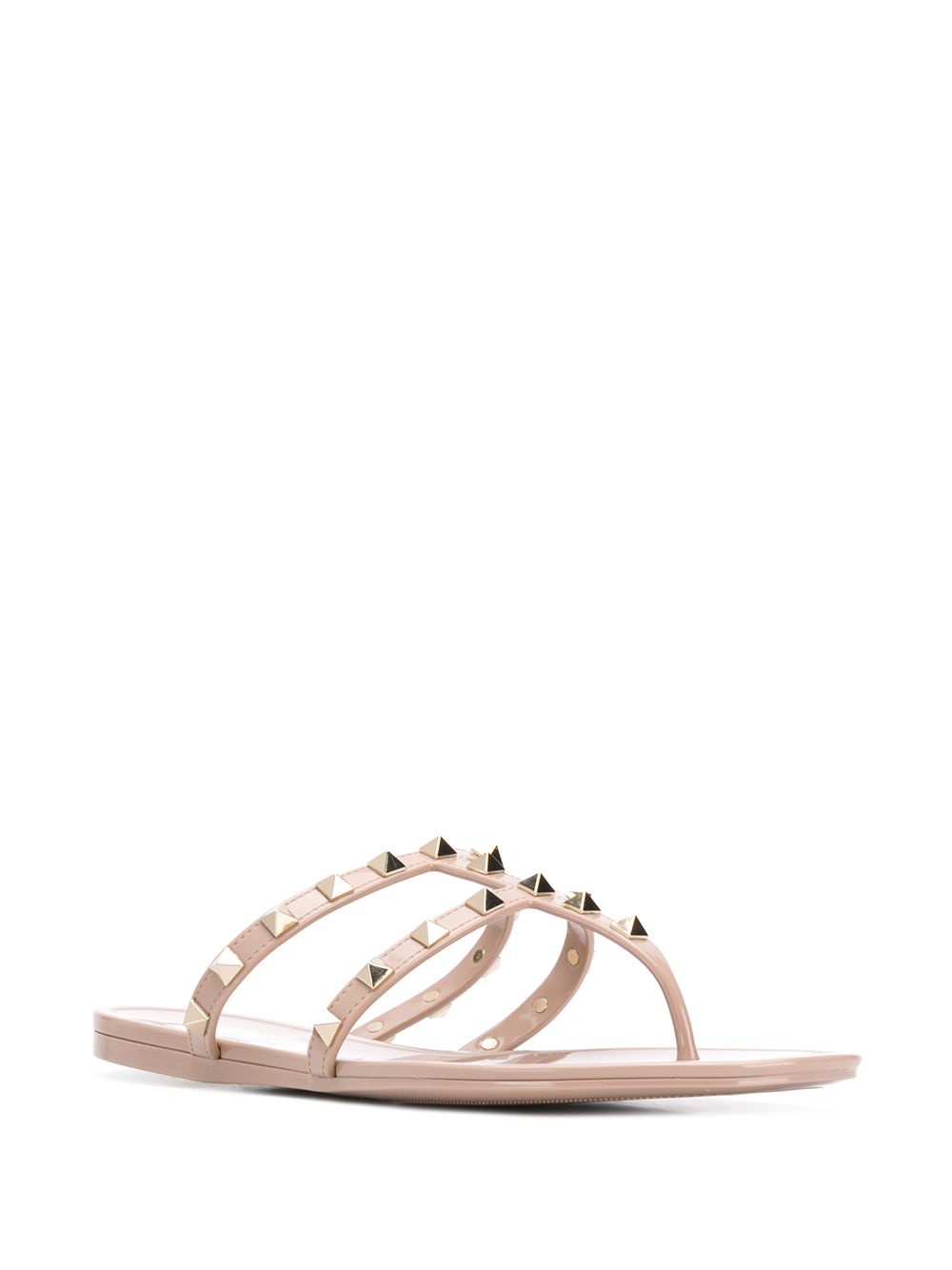 Valentino Garavani Rockstud Powder Thong Sandals Powder