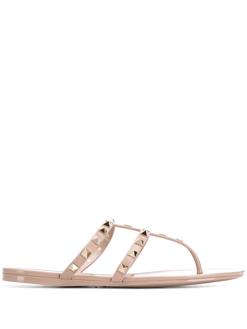 Valentino Garavani Rockstud Powder Thong Sandals Powder