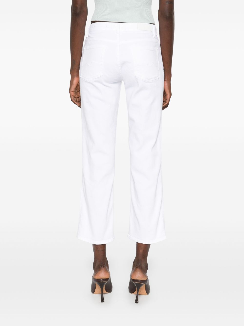Seven Calie White Straight-Leg Denim Jeans White