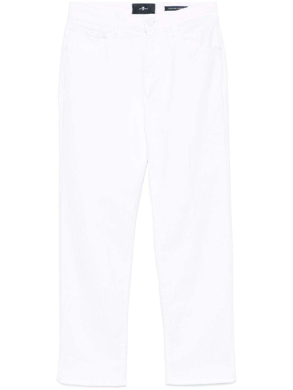 Seven Calie White Straight-Leg Denim Jeans White