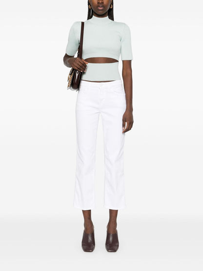 Seven Calie White Straight-Leg Denim Jeans White