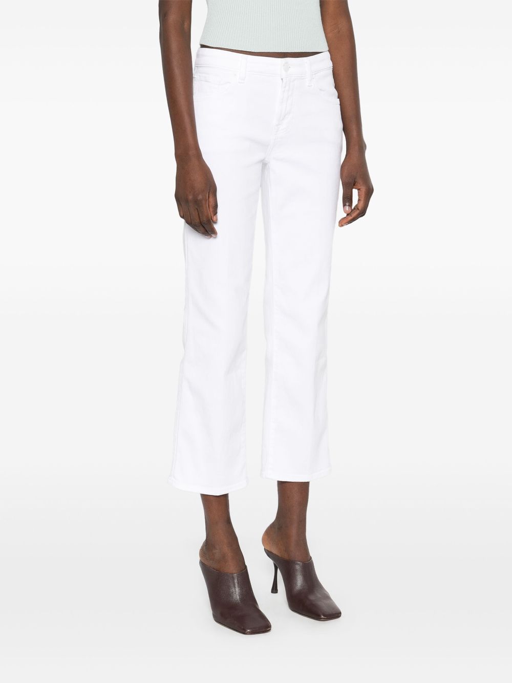 Seven Calie White Straight-Leg Denim Jeans White