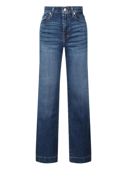 Seven Indigo Blue Modern Dojo Wide-Leg Jeans Blue