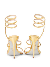 René Caovilla Cleo 105 Embellished Leather Sandals Golden golden