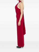 Solace London Demi Red Maxi Dress with Rear Zip and Back Slit Red
