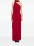 Solace London Demi Red Maxi Dress with Rear Zip and Back Slit Red